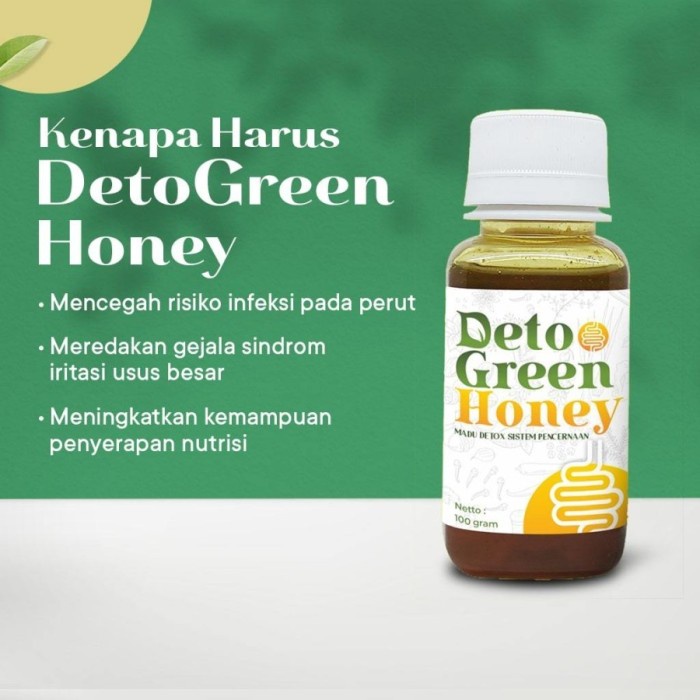 

Promo Terbatas Detogreen Madu Detox Sistem Pencernaan Cuci Usus Kotor 100Gr Aman