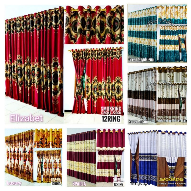 Gorden Premium Modern Blackout Hordeng Tirai Murah T7V5 Terlaris Tebal Estetik Termurah Gordyn Multi