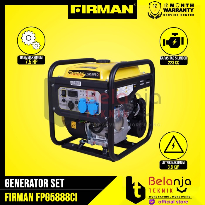 Firman Genset FPG 5888 CI Generator Set Inverter 3500 Watt FPG5888CI