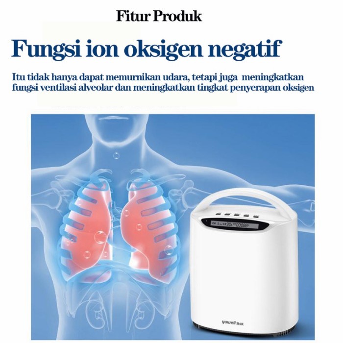 Yuwell YU500 Oxygen Concentrator Homecare Mesin Generator Oksigen