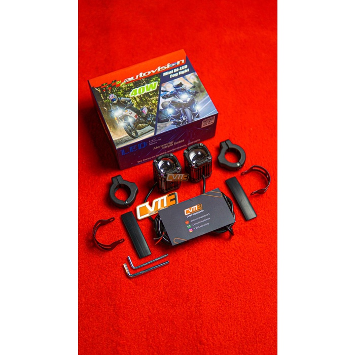 TERMURAH MINI BILED PROJECTOR LAMPU TEMBAK AUTOVISION 40 WATT WHITTE