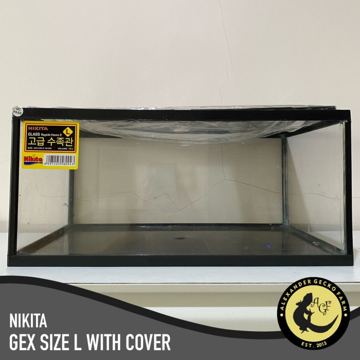 

KOMPLIT Aquarium / Akuarium / Kandang Akrilik Gex Nikita size L Reptil / Gecko