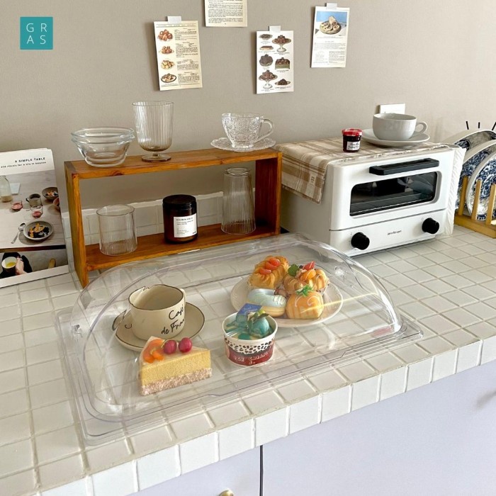 

STOK TERBATAS Serving Food Cover / Penutup Makanan Estetik Bahan Akrilik Airtight