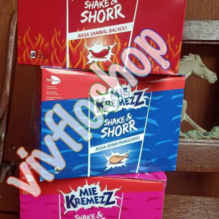 

JTTOP" MIE KREMEZZ SHAKE & SHORR (MIE KREMES/ANAK MAS) MIX BOX (24 X 12 GRAM)