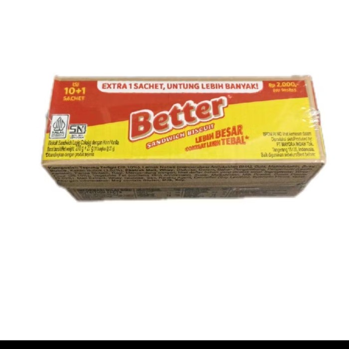 

JTTOP" BETTER SANDWICH BISKUIT SALUT COKELAT ROMA BOX ISI 10 BKS