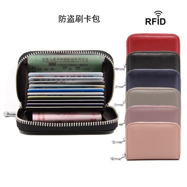 

Terlaris Dompet Kartu Card Holder Kulit Organizer Anti Rfid Impor Ae34