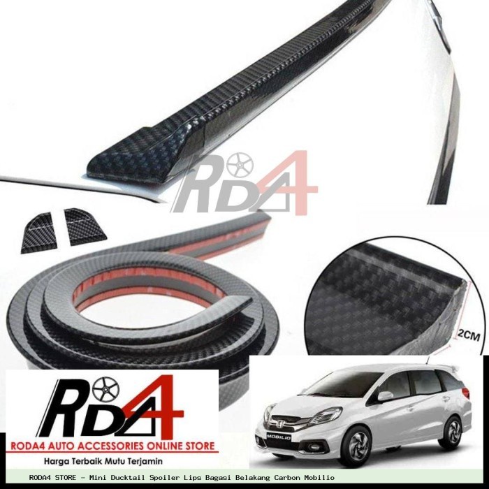 Mini Ducktail Spoiler Lips Bagasi Belakang Carbon Mobilio