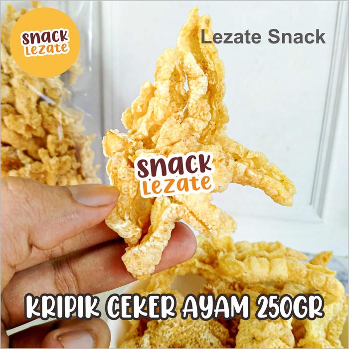 

JTTOP" KRIPIK CEKER AYAM 250GR GURIH RENYAH/ KERIPIK CEKER AYAM TANPA TEPUNG / KRIPIK CEKER AYAM