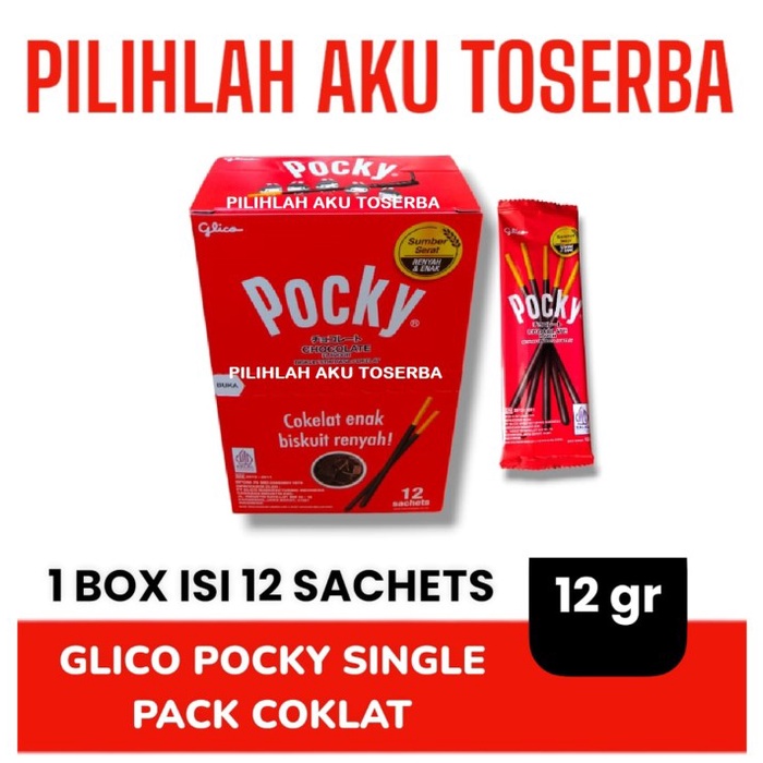 

JTTOP" GLICO POCKY SINGLE PACK CHOCOLATE / COKELAT - ( HARGA PER BOX )
