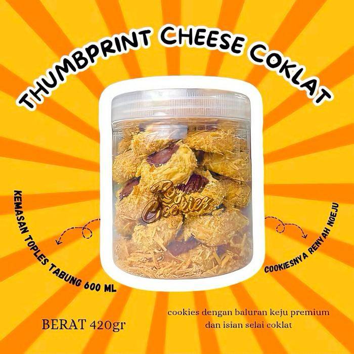 

JTTOP" THUMBPRINT CHEESE PREMIUM COOKIES RENYAH LEMBUT CREAM STRAWBERRY