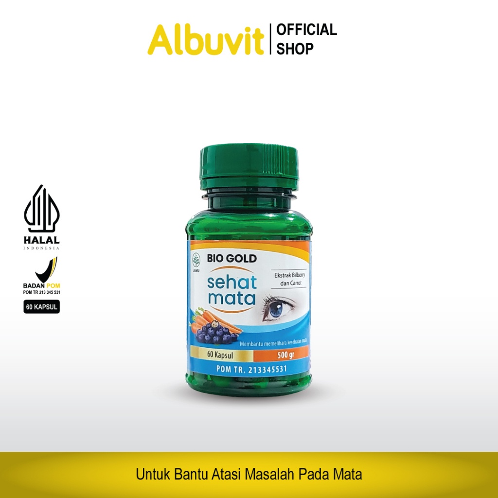 Bio Gold Kapsul Sehat Mata Bio Gold Ekstrak Bilberry Dan Carrot Membantu Memelihara Kesehatan Mata