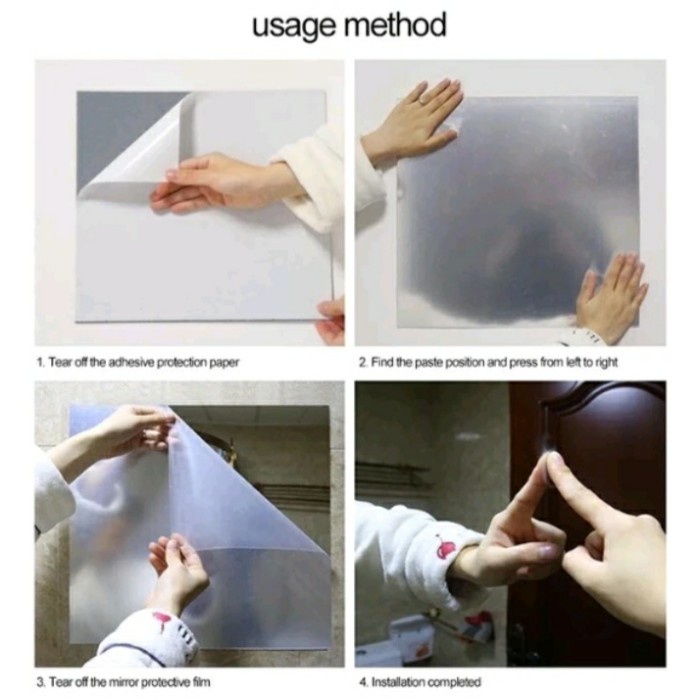 

TERMURAH cermin akrilik tempel kotak uk 40cmx40cm