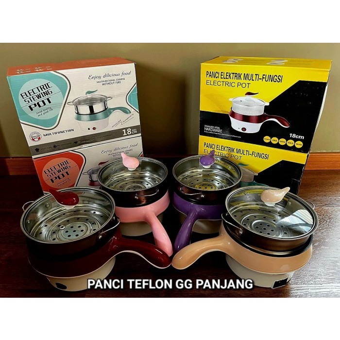 PANCI LISTRIK TEFLON SERBAGUNA KUKUSAN STAINLESS STEEL / MULTI ELECTRIC COOKER / MINI COOKER / PANCI