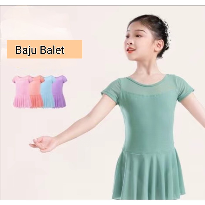 Baju anak impor perempuan leotard balet ballet anak tanpa lengan