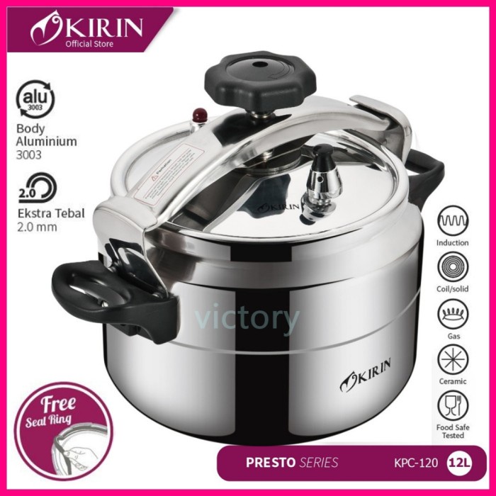 Panci Presto Kirin Pressure Cooker 12 Liter