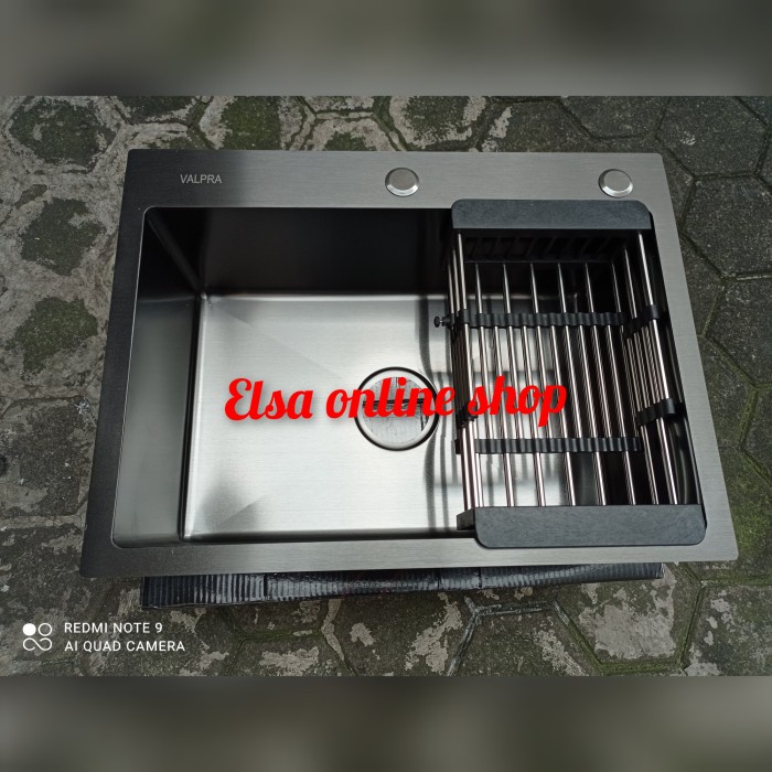 Kitchen Sink Valpra 6045 Black /Bak Cuci Piring 6045 Hitam
