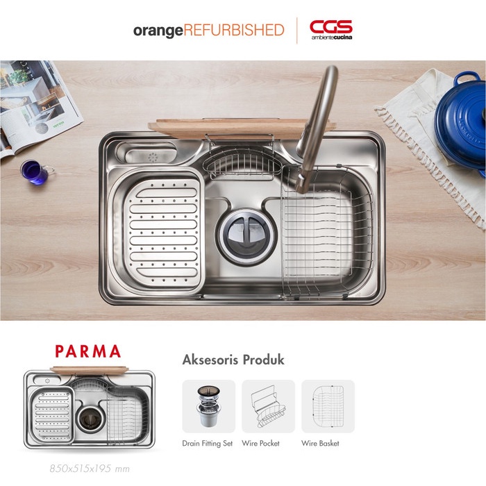 Kitchen Sink Stainless Steel - CGS Parma