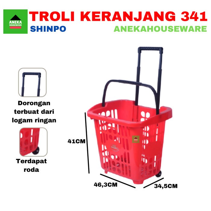 Troli barang Keranjang Belanja Pasar Supermarket 341 Shinpo