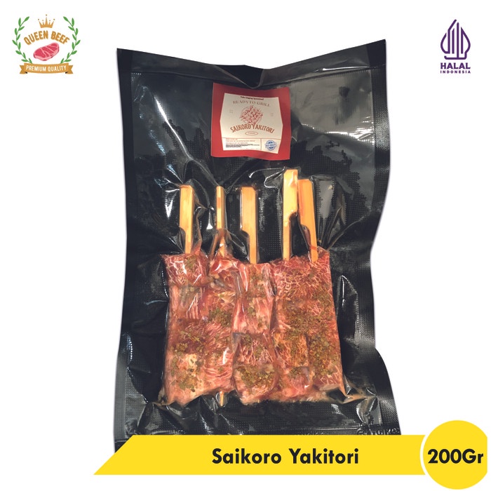 

Saikoro Yakitori 5 Tusuk / Sate Saikoro Halal