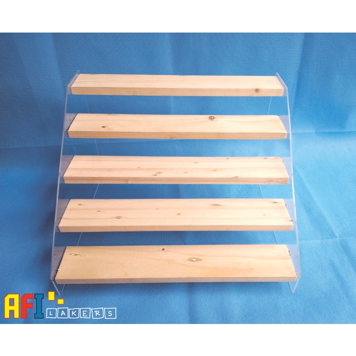 

PRODUK TERBATAS Rak akrilik 5 tingkat /Display mainan akrilik / Rak cosmetic organizer