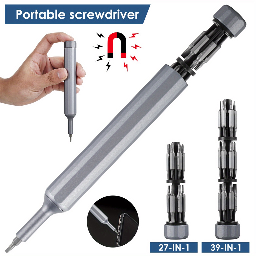 New 27/39 in 1 Precision Screwdriver Set Manual Pen Small Screwdriver with 38 Magnetic Torx Phillips