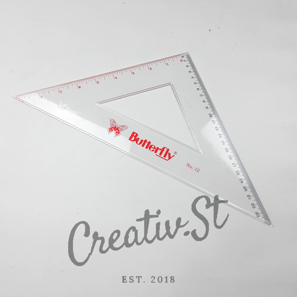 

Butterfly Penggaris Segitiga 34 Cm Bt-12 Triangle Ruler