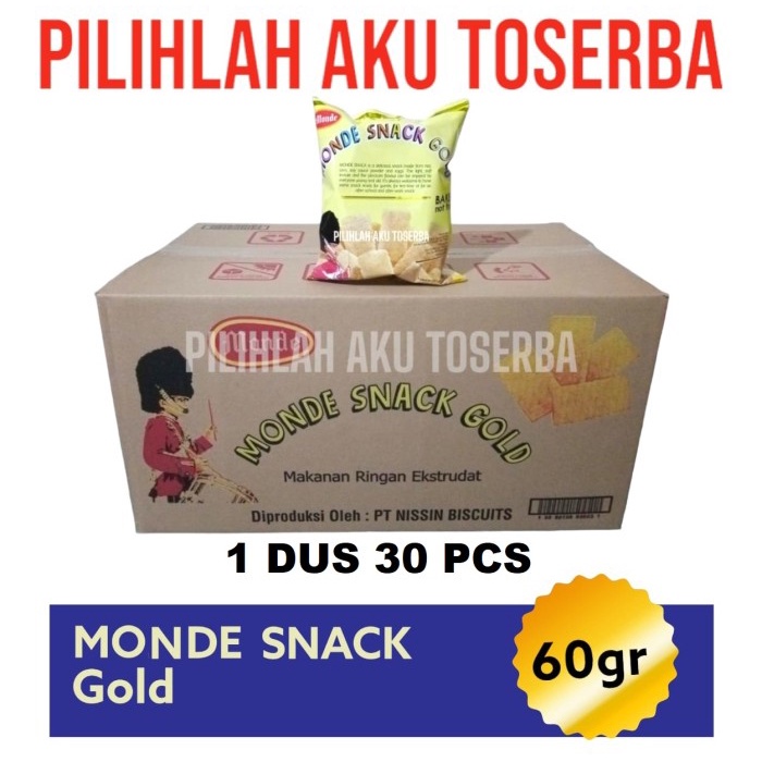 

Monde Serena SNACK GOLD 60 gr - ( HARGA 1 DUS isi 30 ) WE!
