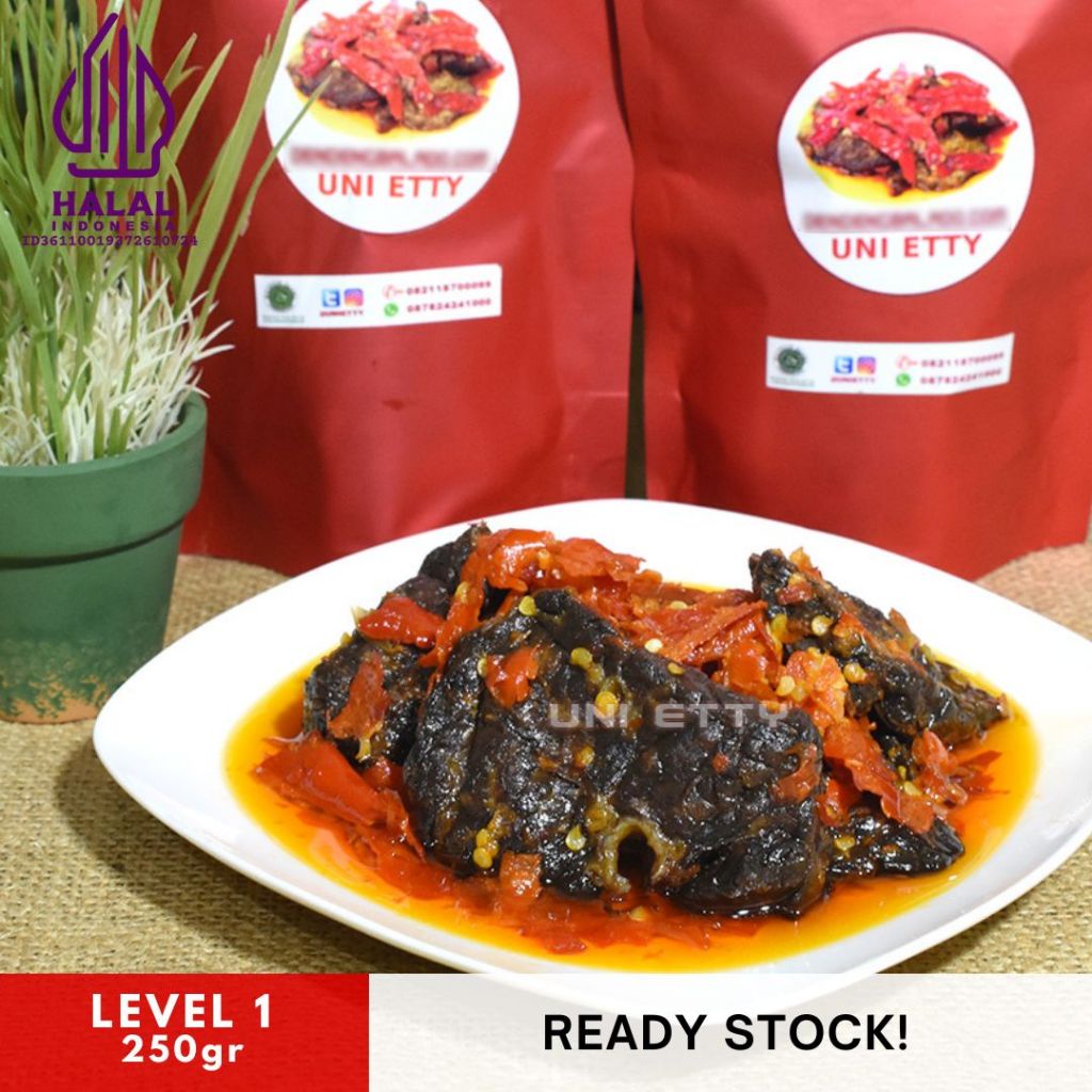 

Dendeng Paru Balado (Basah) - (Cabe Merah) - 250 gr WE!