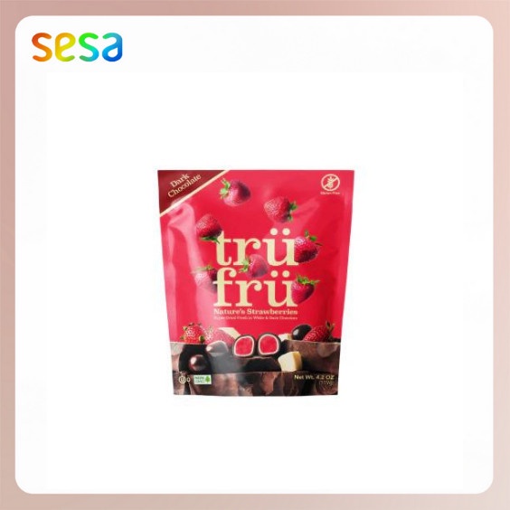 

COKLAT TRUFRU Dark Chocolate Strawberries 119gr- Gluten FREE NON-GMO WE!