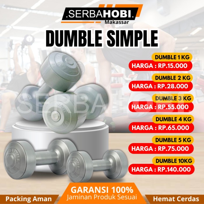Barbel 5kg Berkualitas / dumble simple Ukuran 5 termurah / Dumble simple