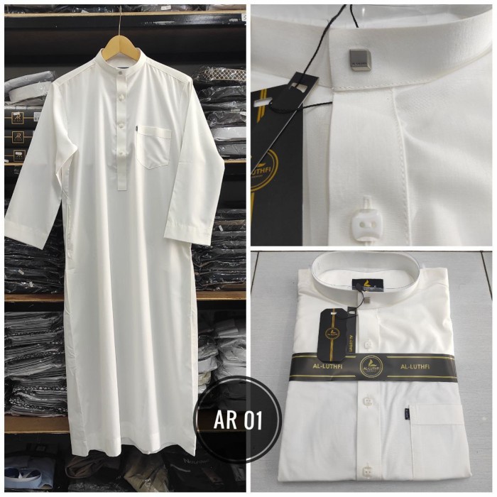 Jubah / Gamis Al Lutfi Anak Remaja Putih