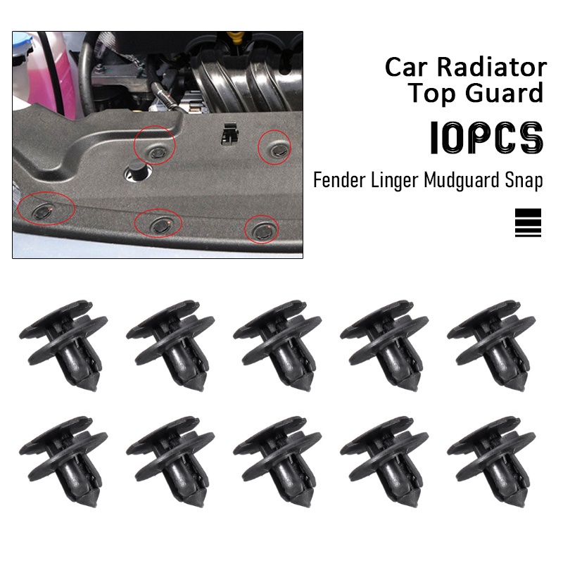 10Pcs Front Radiator Top Guard Cover Fender Liner Snap Clip B182 For Geely Atlas Boyue Nl3 Proton