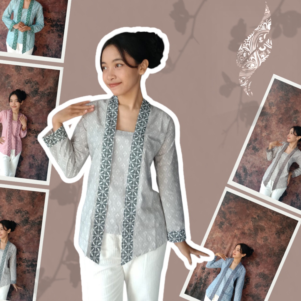 PROMO / Xaviera Kebaya Baju Batik Wanita Jawa Lurik Istimewa Modern 2024 Dress Panjang Atasan Formal