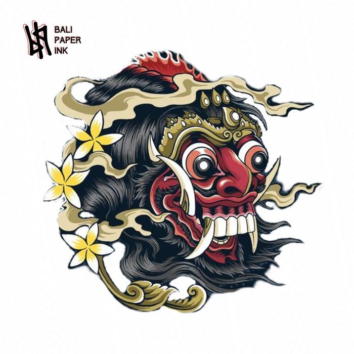 ..... Bali Paper Ink Barong B002 Bali Warna Punggung Temporary Tatto