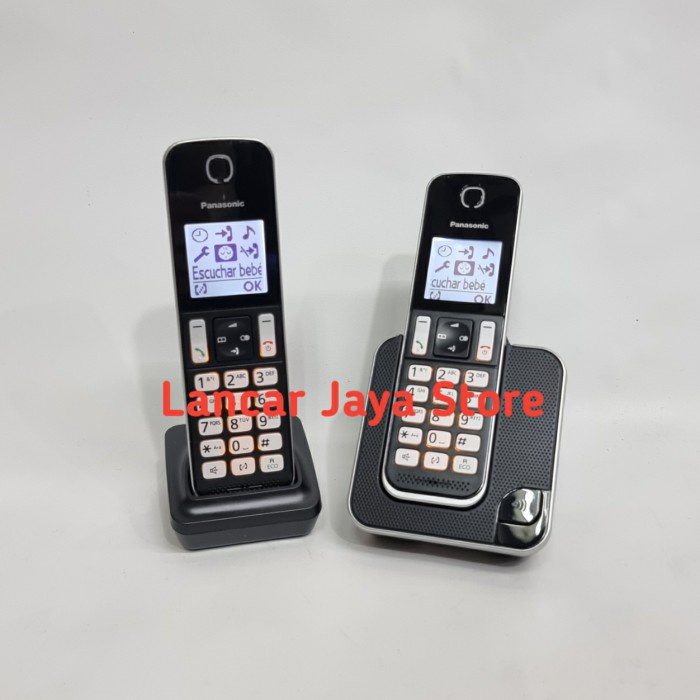 JTTOP" TELEPON WIRELESS PANASONIC KX-TGD312 USED INTERCOM 2 HANDSET