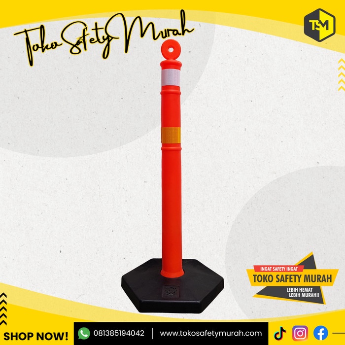 PROMO Stick Cone Plastik 2 Scotlight / Pembatas Parkir Traffic Cone