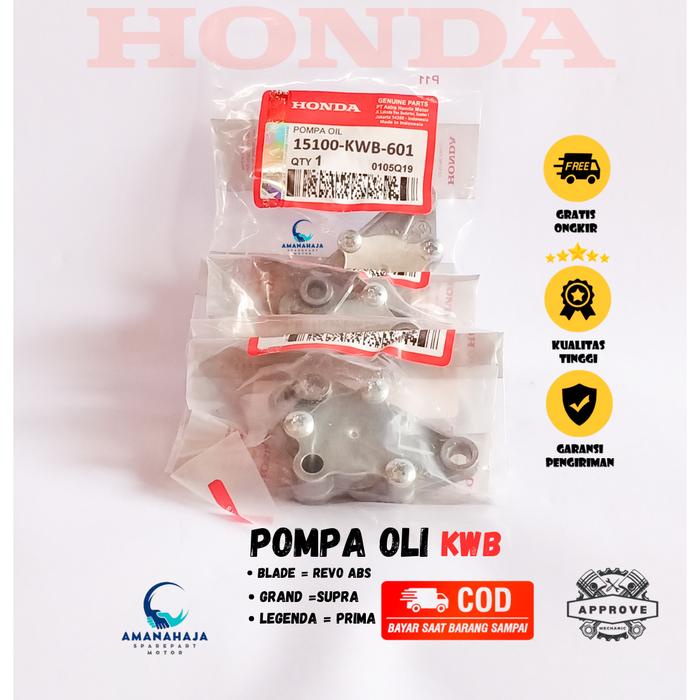 POMPA OLI MOTOR HONDA REVO ABS / BLADE (KWB) SPAREPART HONDA SPAREPART ASLI / SPAREPART KUALITAS /