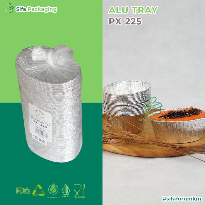 Alumunium Foil Tray PX 225 Lasagna Spaghetti Brulee Macaroni Schotel Roti Brownies Mini Klappertaart
