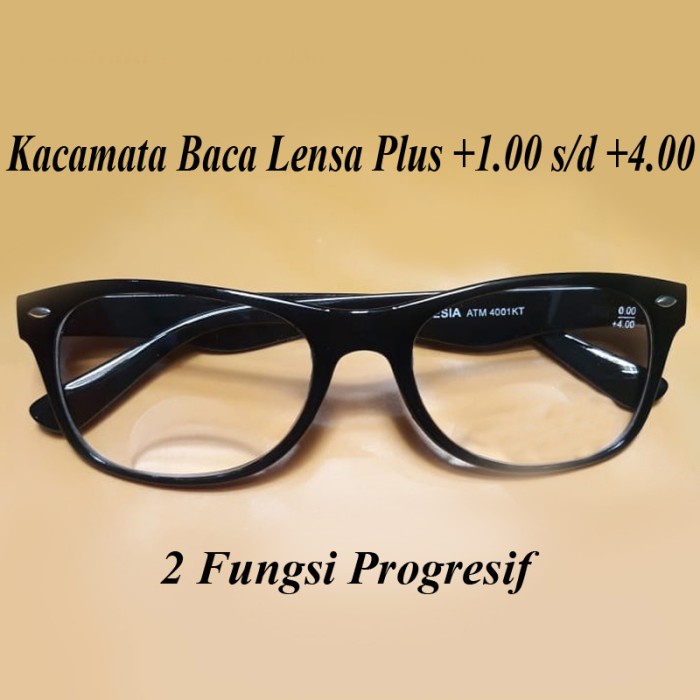 JTTOP" KACAMATA BACA 2 FUNGSI/PROGRESIF LENSA PLUS (+) +1.00-+4.00PRIA WANITA