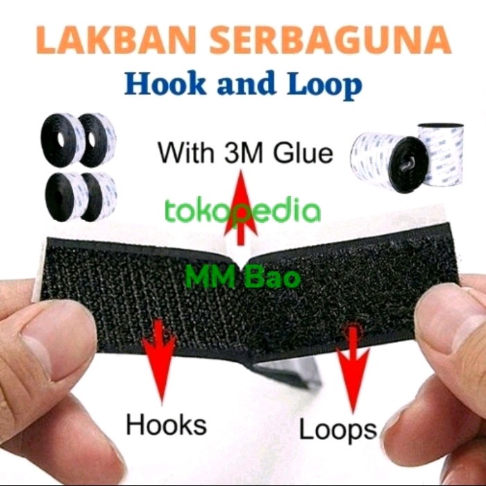 

VELCRO TAPE 10CM X 1 METER PEREKAT ADHESIVE SERBAGUNA