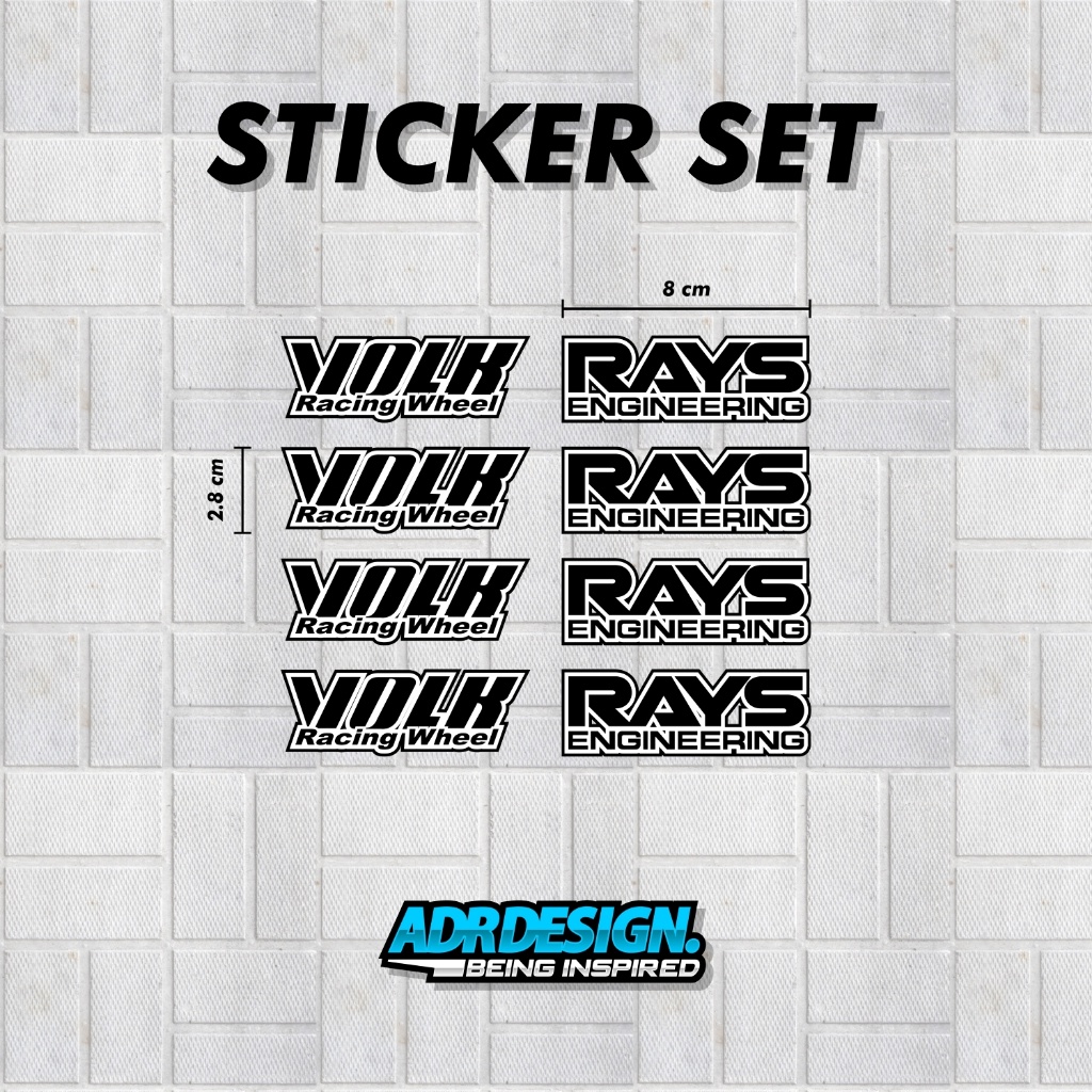 Sticker Velg Mobil Volk Rays TE37 OG / Stiker JDM