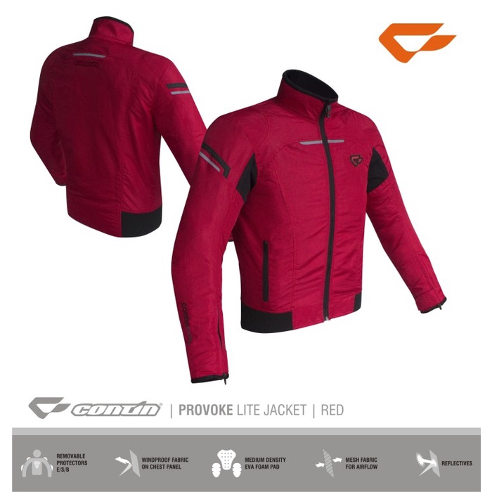 Jaket Contin Voke Red Jaket Motor Contin