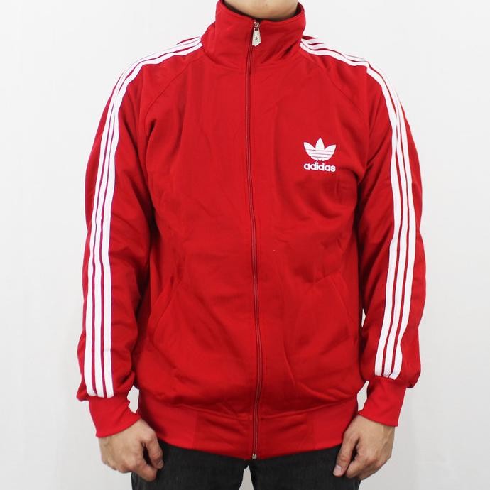 Jaket Pria Jaket Adidas Firebird Merah List Putih - Jaket Training - Sweater Pria Best Seller