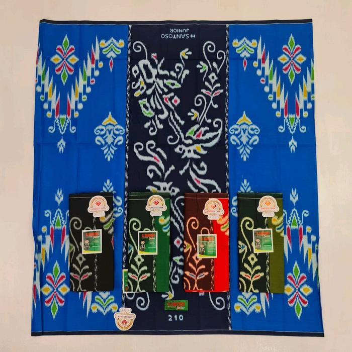 sarung anak motif bali merek H santoso/ sarung junior Katun Kain Lebaran Muslim Batik