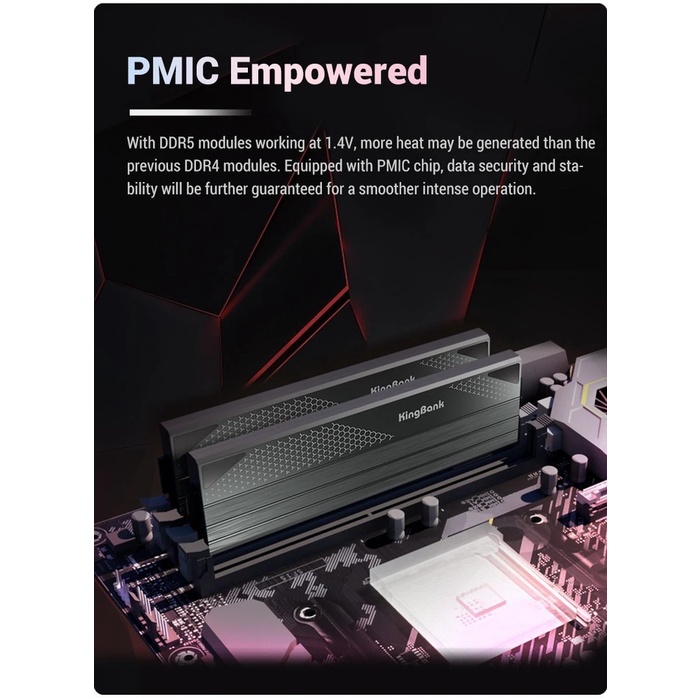 Grosir Kingbank Dark Ddr5 32Gb (2X16) 6000Mhz Cl28 Black Heatsink Ram Pc