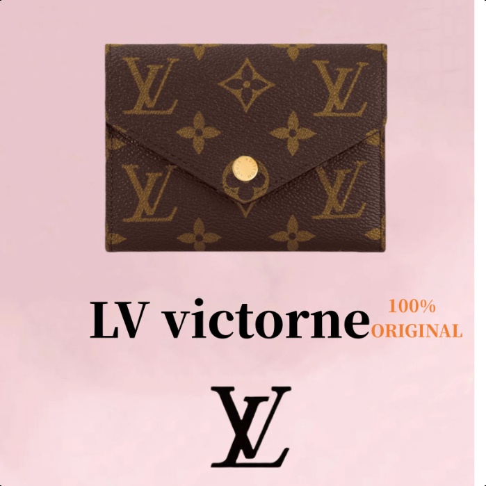 100% originalTas LV Louis Vuitton victorne dompet lipat wanita Dompet wanita kecil -KwalitasGan