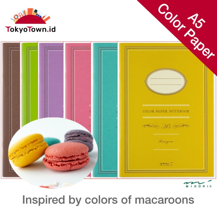 

BARANG TERLARIS Midori Color Paper Notebook A5