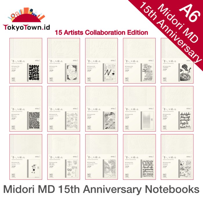

BARANG TERLARIS MD Notebook 15th Anniversary Artist Collaboration A6