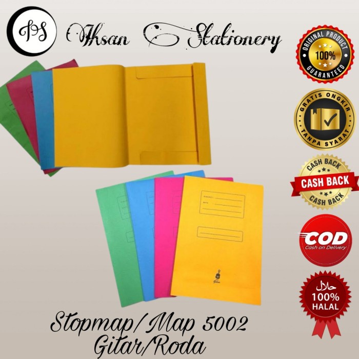 

BARANG TERLARIS Stop Map/Map kertas Gitar Folio 5002