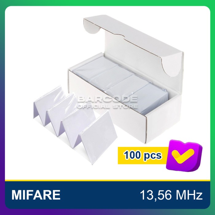

Ready- 1 Pack Kartu RFID Mifare 13.56 MHz PVC ID Polos Blank Card isi 100 Pcs